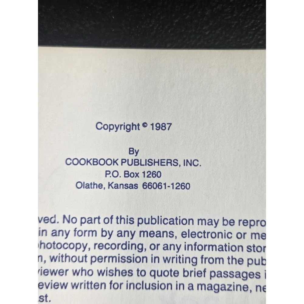 EMD Women's Club Cookbook Cook Book Colts Neck New Jersey 1986‎ Recipe Book